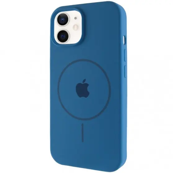 Чохол Silicone Case Full Protective (AA) with MagSafe для Apple iPhone 11 (6.1"), Синій / Denim Blue