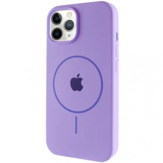 Чохол Silicone Case Full Protective (AA) with MagSafe для Apple iPhone 11 Pro (5.8"), Бузковий / Dasheen