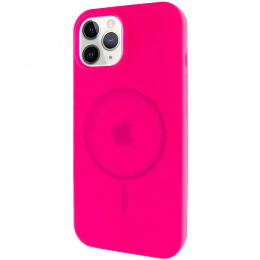 Чохол Silicone Case Full Protective (AA) with MagSafe для Apple iPhone 11 Pro (5.8") Рожевий / Barbie pink