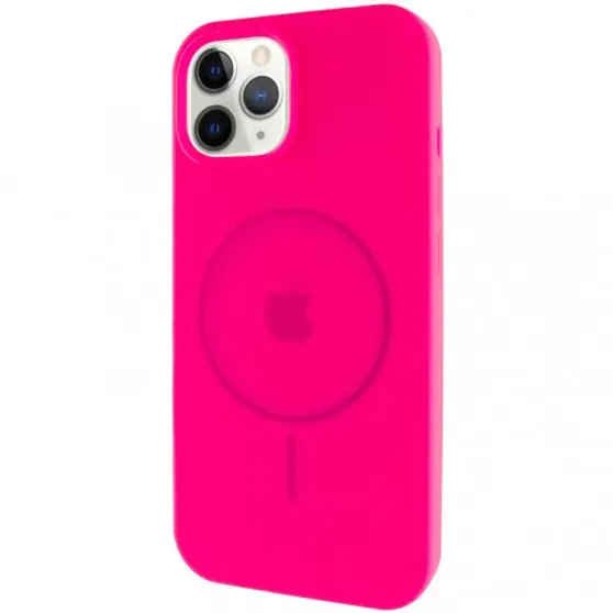 Чехол Silicone Case Full Protective (AA) with MagSafe для Apple iPhone 11 Pro (5.8") Розовый / Barbie pink