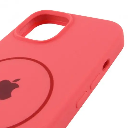 Чехол Silicone Case Full Protective (AA) with MagSafe для Apple iPhone 11 Pro (5.8") Арбузный / Watermelon red - изображение 3