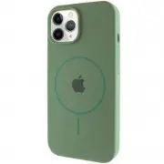 Чохол Silicone Case Full Protective (AA) with MagSafe для Apple iPhone 11 Pro Max (6.5"), Зелений / Pine green