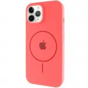 Чехол Silicone Case Full Protective (AA) with MagSafe для Apple iPhone 11 Pro Max (6.5") Арбузный / Watermelon red