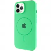 Чохол Silicone Case Full Protective (AA) with MagSafe для Apple iPhone 11 Pro Max (6.5") Зелений / Spearmint