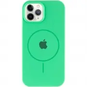 Чехол Silicone Case Full Protective (AA) with MagSafe для Apple iPhone 12 Pro / 12 (6.1"), Зеленый / Spearmint