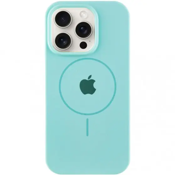 Чохол Silicone Case Full Protective (AA) with MagSafe для Apple iPhone 14 Pro (6.1") Бірюзовий / Light Turquoise