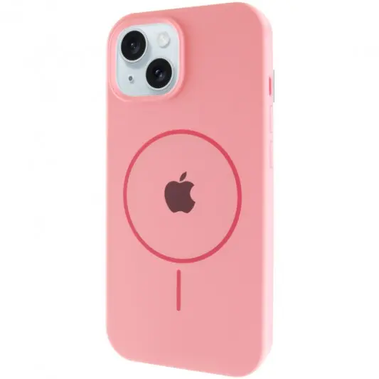 Чохол Silicone Case Full Protective (AA) with MagSafe для Apple iPhone 14 Plus (6.7") Рожевий / Light pink