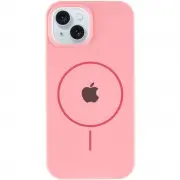 Чохол Silicone Case Full Protective (AA) with MagSafe для Apple iPhone 14 Plus (6.7"), Рожевий / Light pink