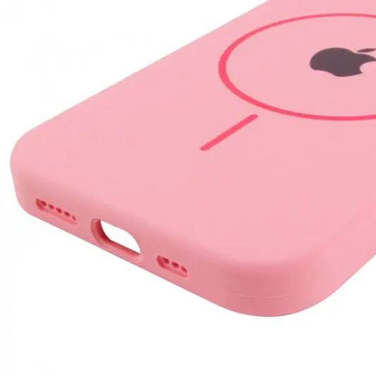 Чохол Silicone Case Full Protective (AA) with MagSafe для Apple iPhone 14 Plus (6.7") Рожевий / Light pink - зображення 4 