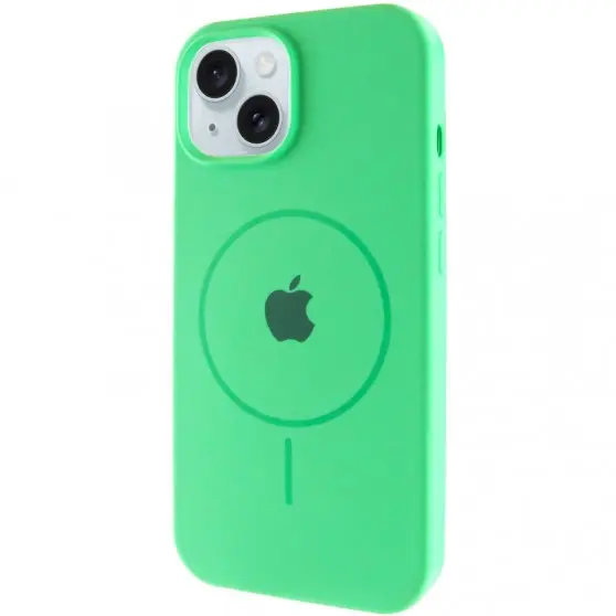 Чехол Silicone Case Full Protective (AA) with MagSafe для Apple iPhone 14 Plus (6.7") Зеленый / Spearmint