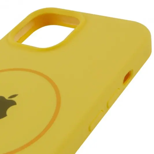 Чохол Silicone Case Full Protective (AA) with MagSafe для Apple iPhone 14 Plus (6.7") Жовтий / Yellow - зображення 3 