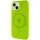 Чохол Silicone Case Full Protective (AA) with MagSafe для Apple iPhone 14 Plus (6.7") Салатовий / Neon green