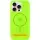 Чехол Silicone Case Full Protective (AA) with MagSafe для Apple iPhone 16 (6.1") Салатовый / Neon green