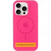 Чехол Silicone Case Full Protective (AA) with MagSafe для Apple iPhone 16 Plus (6.7") Розовый / Barbie pink