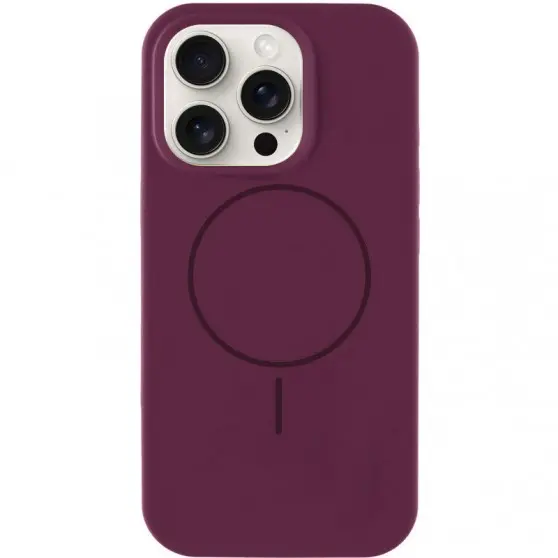 Чохол Silicone Case Full Protective (AA) NO LOGO with MagSafe для Apple iPhone 12 Pro Max (6.7"), Бордовий / Plum