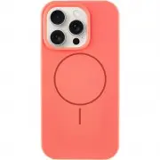 Чехол Silicone Case Full Protective (AA) NO LOGO with MagSafe для Apple iPhone 14 Pro Max (6.7"), Арбузный / Watermelon red