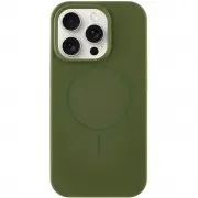 Чехол Silicone Case Full Protective (AA) NO LOGO with MagSafe для Apple iPhone 14 Pro Max (6.7"), Зеленый / Cyprus Green