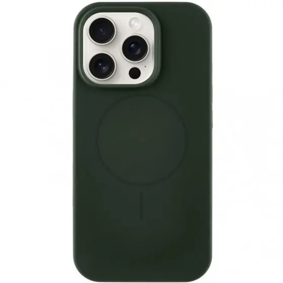 Чохол Silicone Case Full Protective (AA) LOGO with MagSafe для Apple iPhone 14 Pro Max (6.7"), Зелений / Dark Olive