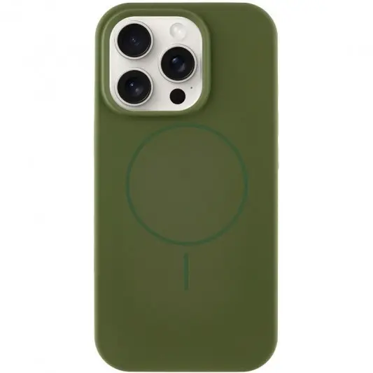 Чехол Silicone Case Full Protective (AA) NO LOGO with MagSafe для Apple iPhone 16 Pro (6.3"), Зеленый / Cyprus Green
