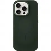 Чехол Silicone Case Full Protective (AA) NO LOGO with MagSafe для Apple iPhone 16 Pro (6.3"), Зеленый / Dark Olive