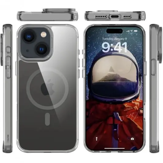 Чехол TPU Space Case Apex with MagSafe для Apple iPhone 14 Plus / 15 Plus (6.7") Grey - изображение 1