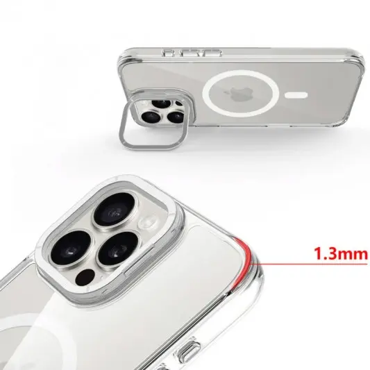 Чохол TPU Space Case Apex with MagSafe для Apple iPhone 15 Pro (6.1") Silver - зображення 2 