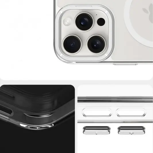 Чохол TPU Space Case Apex with MagSafe для Apple iPhone 15 Pro (6.1") Silver - зображення 3 