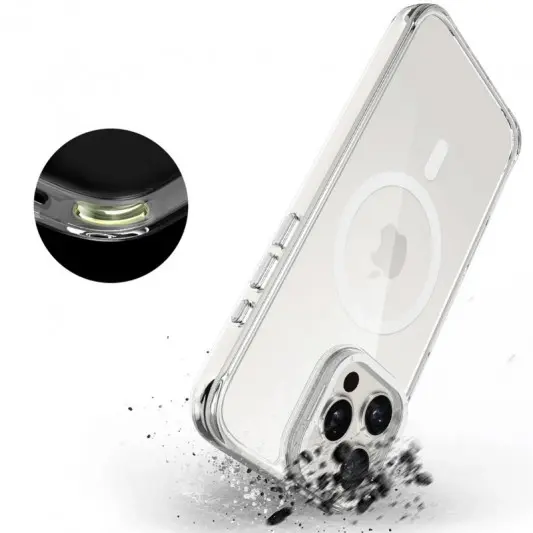 Чохол TPU Space Case Apex with MagSafe для Apple iPhone 15 Pro (6.1") Silver - зображення 5 
