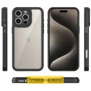 TPU чехол Transparent + Colour 1,5mm для Apple iPhone 16 (6.1"), Black