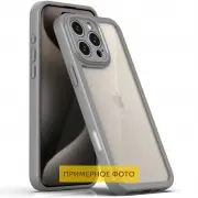 TPU чехол Transparent + Colour 1,5mm для Apple iPhone 16 (6.1") Grey