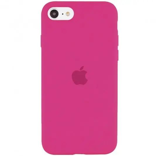 Чохол Silicone Case Full Protective (AA) для Apple iPhone SE (2020) Малиновий / Dragon Fruit