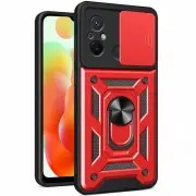 Ударопрочный чехол Camshield Serge Ring для Xiaomi Redmi 12C Красный