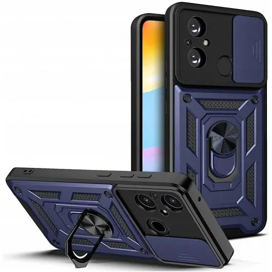 Ударопрочный чехол Camshield Serge Ring для Xiaomi Redmi 12C Синий