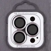 Защитное стекло Metal Classic на камеру (в упак.) для Apple iPhone 15 Pro (6.1") / 15 Pro Max (6.7") Серый / Titanium Gray