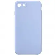 Silicone Case Square Full Camera Protective (AA) NOLOGO для Apple iPhone 7 / 8 / SE (2020) (4.7") Блакитний / Lilac Blue