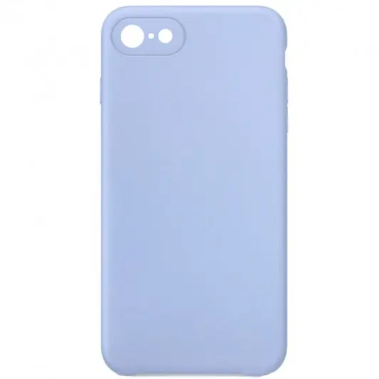 Silicone Case Square Full Camera Protective (AA) NOLOGO для Apple iPhone 7 / 8 / SE (2020) (4.7") Блакитний / Lilac Blue