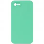 Silicone Case Square Full Camera Protective (AA) NOLOGO для Apple iPhone 7 / 8 / SE (2020) (4.7") Зелений / Spearmint