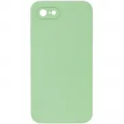Silicone Case Square Full Camera Protective (AA) NOLOGO для Apple iPhone 7 / 8 / SE (2020) (4.7") М'ятний / Mint