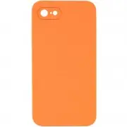 Silicone Case Square Full Camera Protective (AA) NOLOGO для Apple iPhone 7 / 8 / SE (2020) (4.7") Помаранчевий / Papaya