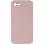 Silicone Case Square Full Camera Protective (AA) NOLOGO для Apple iPhone 7 / 8 / SE (2020) (4.7") Рожевий / Pink Sand