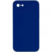 Silicone Case Square Full Camera Protective (AA) NOLOGO для Apple iPhone 7 / 8 / SE (2020) (4.7") Синій / Deep navy