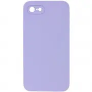 Silicone Case Square Full Camera Protective (AA) NOLOGO для Apple iPhone 7 / 8 / SE (2020) (4.7") Бузковий / Dasheen