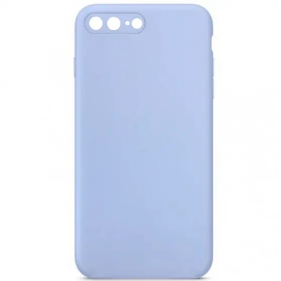 Silicone Case Square Full Camera Protective (AA) NOLOGO для Apple iPhone 7 plus / 8 plus (5.5") Голубой / Lilac Blue