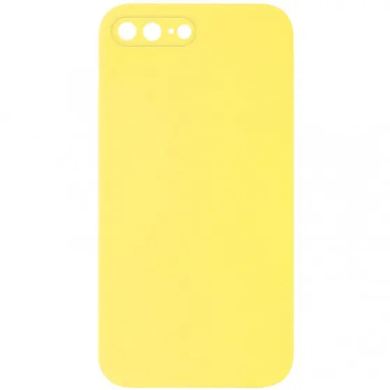 Silicone Case Square Full Camera Protective (AA) NOLOGO для Apple iPhone 7 plus / 8 plus (5.5") Желтый / Yellow
