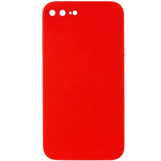 Silicone Case Square Full Camera Protective (AA) NOLOGO для Apple iPhone 7 plus / 8 plus (5.5") Красный / Red