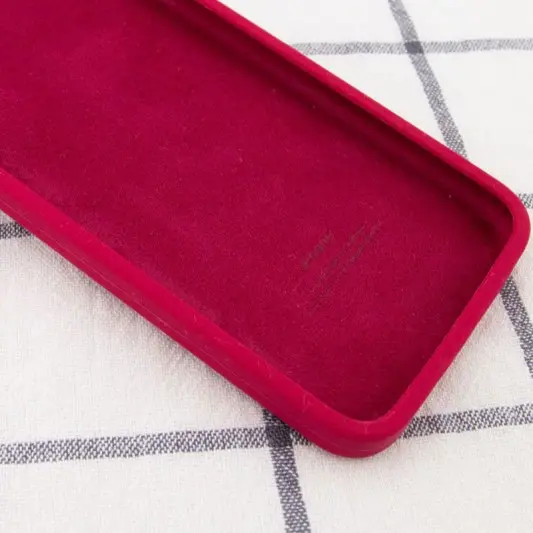 Silicone Case Square Full Camera Protective (AA) NOLOGO для Apple iPhone 7 plus / 8 plus (5.5") Красный / Rose Red - изображение 2