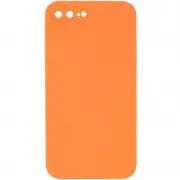 Silicone Case Square Full Camera Protective (AA) NOLOGO для Apple iPhone 7 plus / 8 plus (5.5") Помаранчевий / Papaya