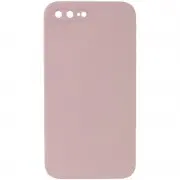 Silicone Case Square Full Camera Protective (AA) NOLOGO для Apple iPhone 7 plus / 8 plus (5.5") Рожевий / Pink Sand