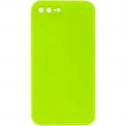 Silicone Case Square Full Camera Protective (AA) NOLOGO для Apple iPhone 7 plus / 8 plus (5.5") Салатовий / Neon green