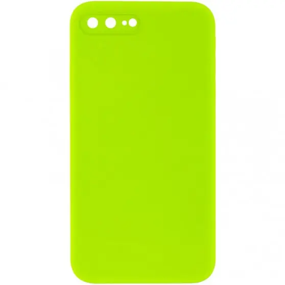 Silicone Case Square Full Camera Protective (AA) NOLOGO для Apple iPhone 7 plus / 8 plus (5.5") Салатовый / Neon green
